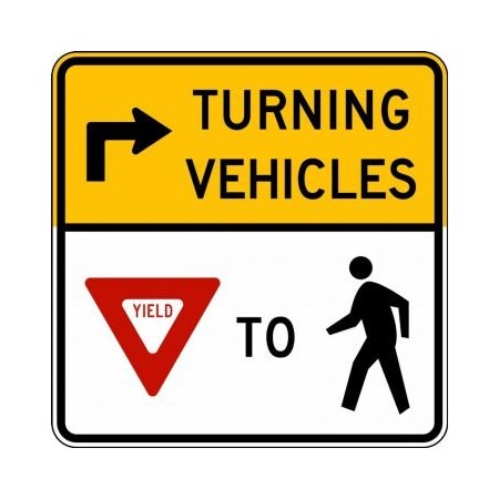 INTERSECTION SIGN TURNING VEHICLES FRR490RA